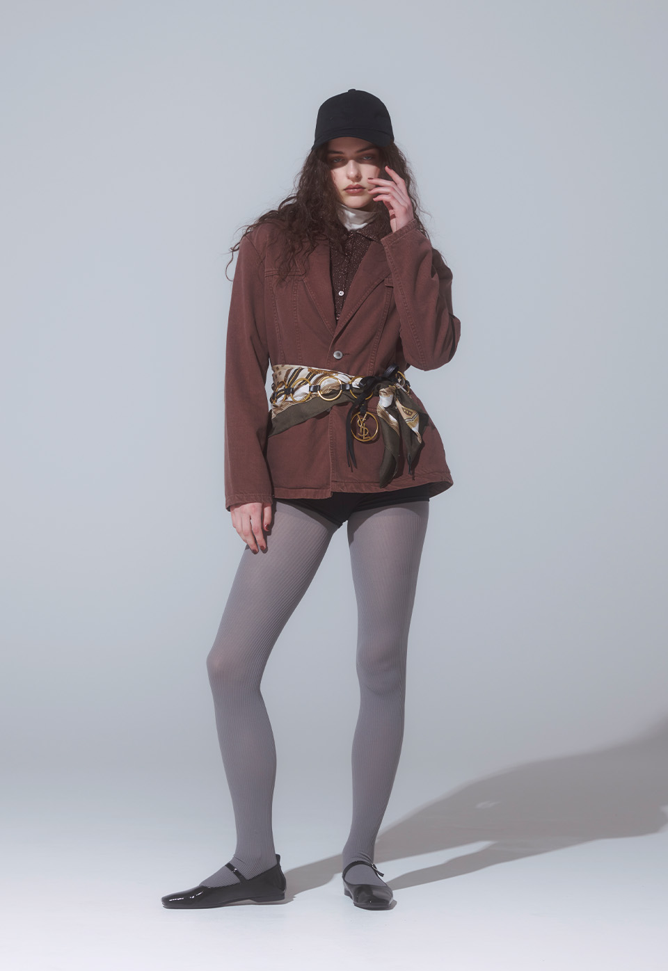 drape TAYLORED JACKET GLITTER SHEER KNIT CARDIGAN